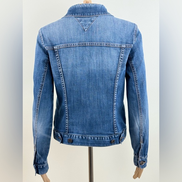 Women's Tommy Hilfiger Denim Button-up Jacket, Blue Size Small - Picture 4 of 13